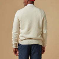 Extrafine Merino Wool Sweater in Ecru