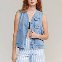 Falcon Vest in Light Denim