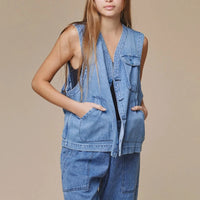 Falcon Vest in Light Denim