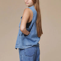 Falcon Vest in Light Denim