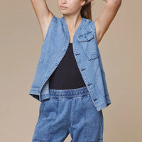 Falcon Vest in Light Denim