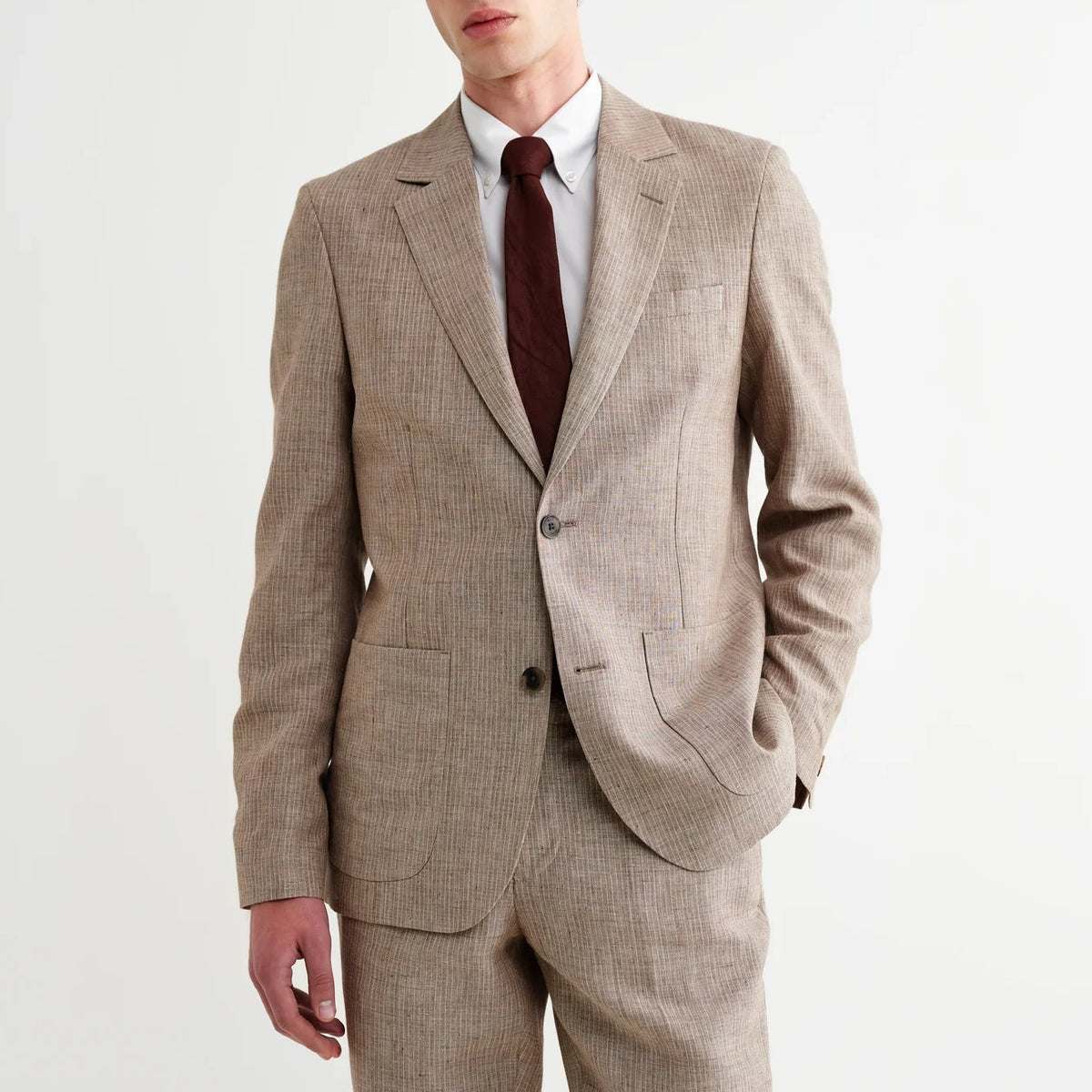 Fintry Blazer in Linen Stripe