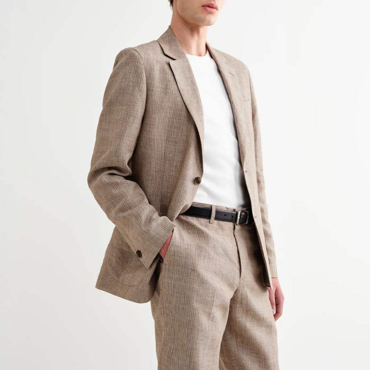 Fintry Blazer in Linen Stripe