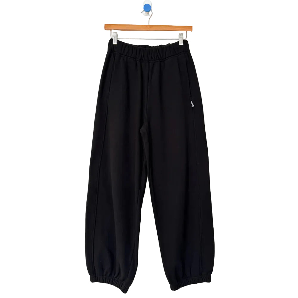 French Terry Balloon Pants in Black