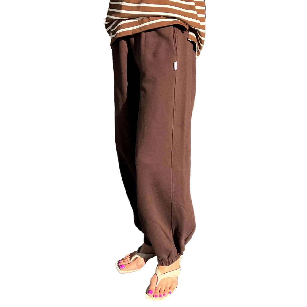 French Terry Balloon Pants in Cocoa Bean