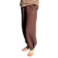 French Terry Balloon Pants in Cocoa Bean