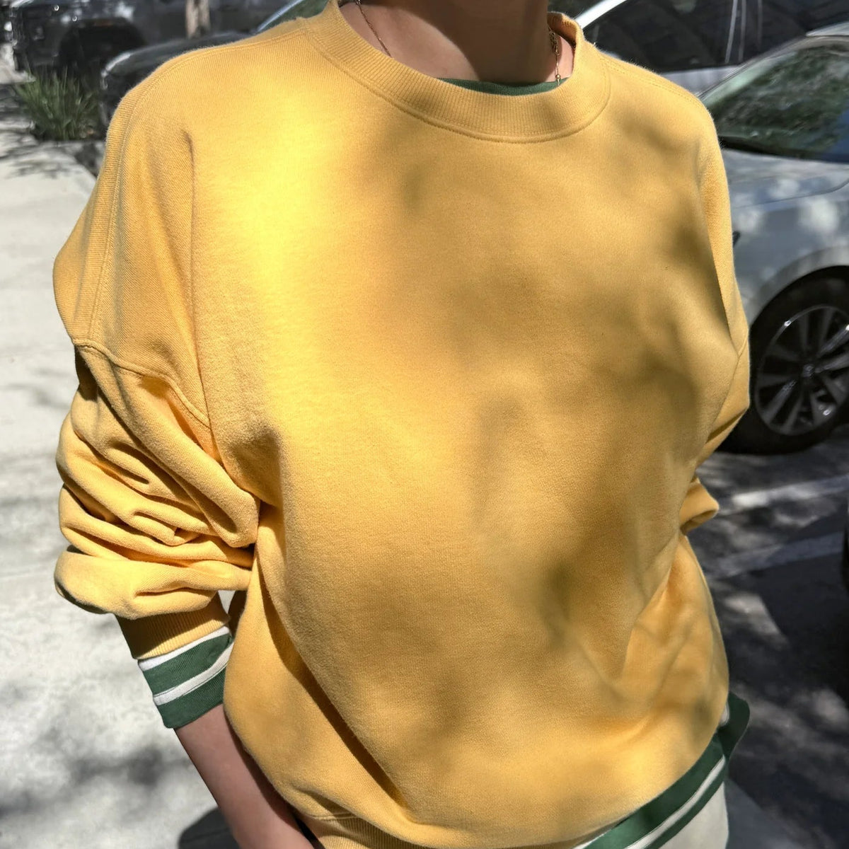 French Terry Core Sweatshirt in Deep Yellow