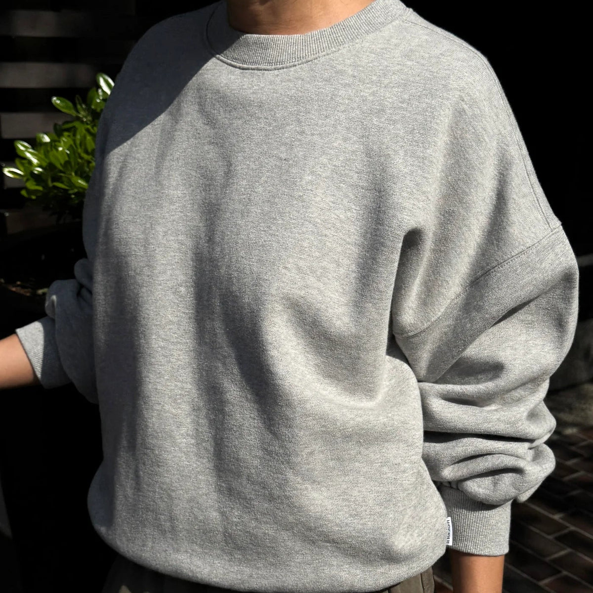 French Terry Core Sweatshirt in Melange Grey