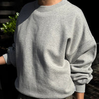 French Terry Core Sweatshirt in Melange Grey