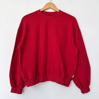 French Terry Core Sweatshirt in Red Tulip