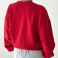 French Terry Core Sweatshirt in Red Tulip