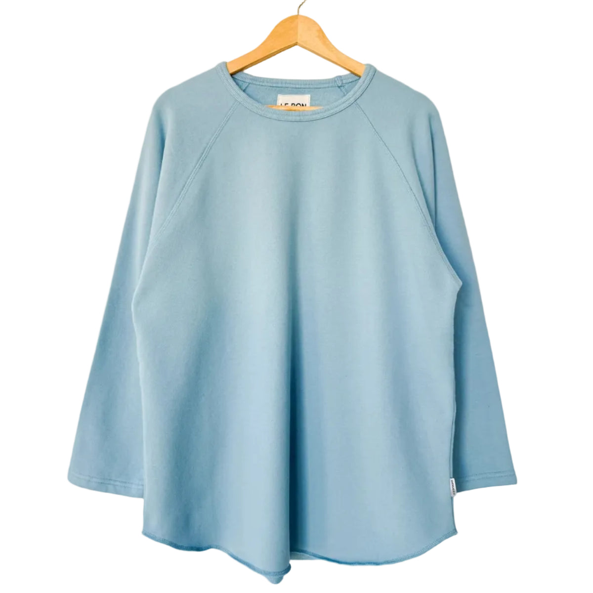 French Terry Raglan Tee in Dream Blue
