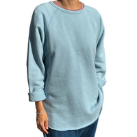 French Terry Raglan Tee in Dream Blue