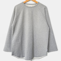French Terry Raglan Tee in Melange Grey