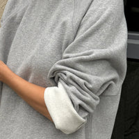 French Terry Raglan Tee in Melange Grey