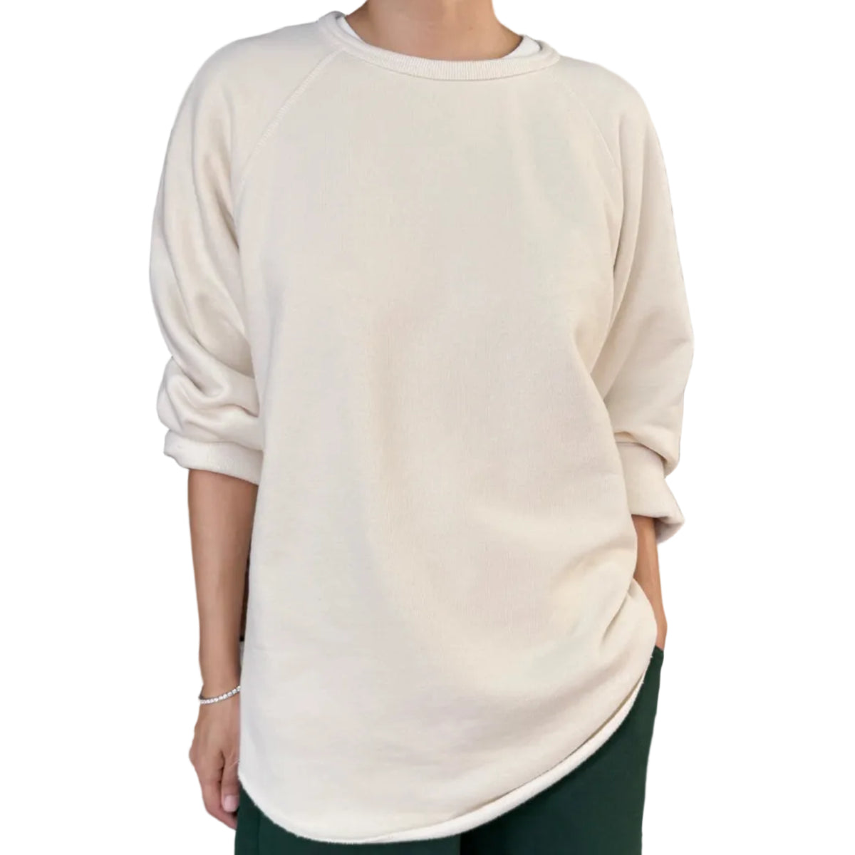 French Terry Raglan Tee in Naturel