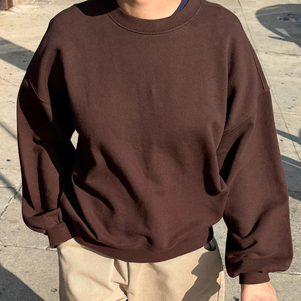 French Terry Core Sweatshirt in Cocoa Bean