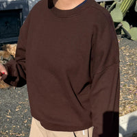 French Terry Core Sweatshirt in Cocoa Bean