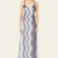 Neopolitan Mesh Dress in Silver Linings