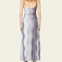 Neopolitan Mesh Dress in Silver Linings