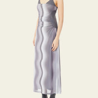 Neopolitan Mesh Dress in Silver Linings