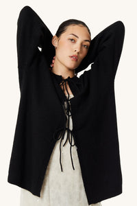 Owen Reversible Cardigan in Black