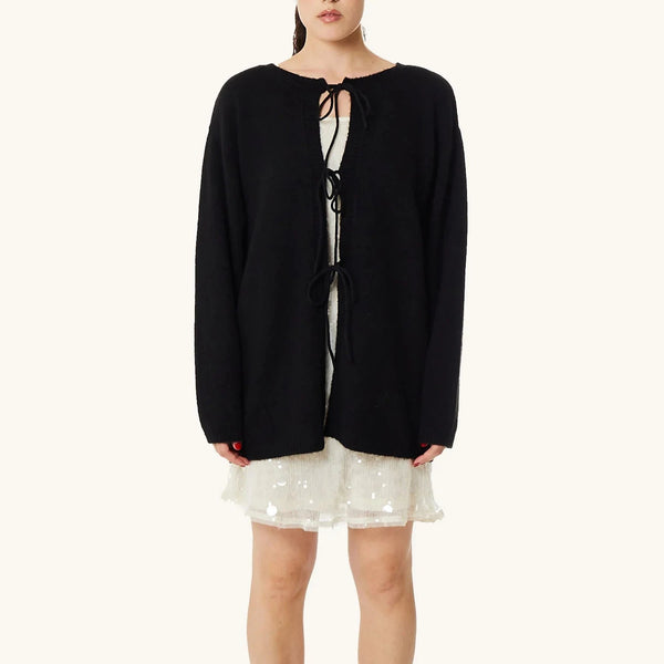 Owen Reversible Cardigan in Black