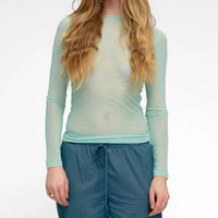 Boatneck Longsleeve Tee in Mint