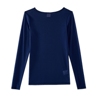 Boatneck Longsleeve Tee in Navy