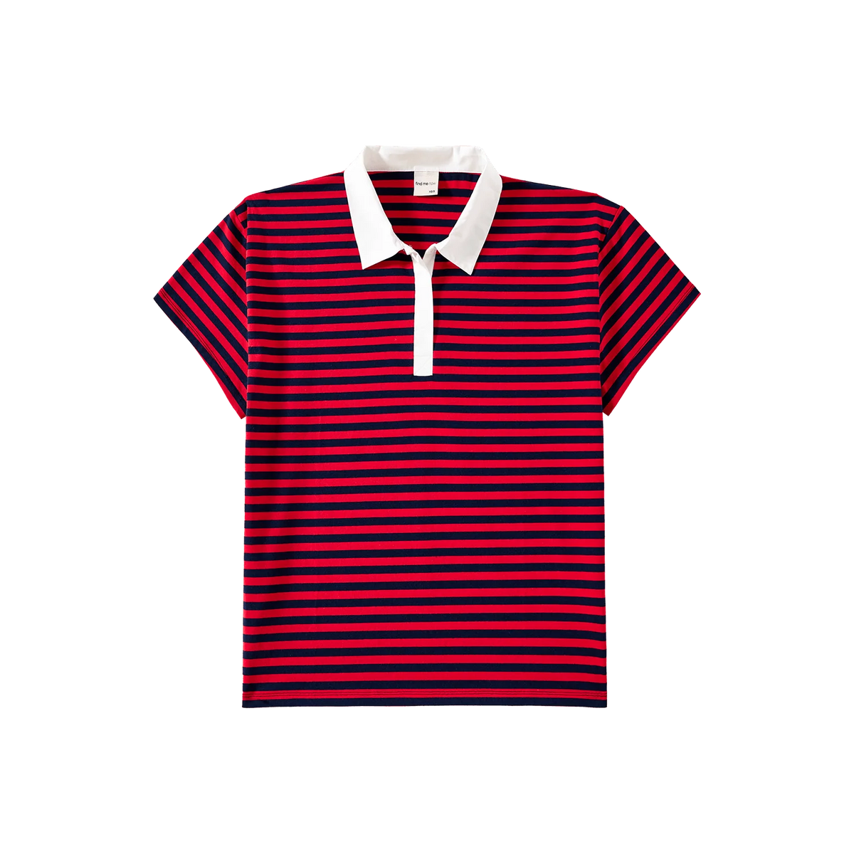 Wooju Tee in Scarlet/Navy