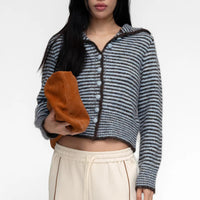 Ho-Sook Cardigan in Blue Stripe