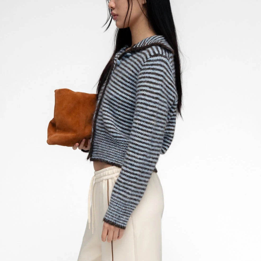 Ho-Sook Cardigan in Blue Stripe