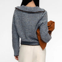 Ho-Sook Cardigan in Blue Stripe