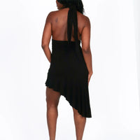Swan Mini Dress in Black