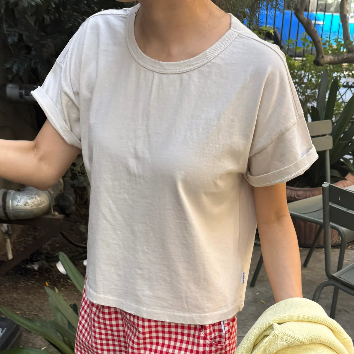 Vintage Fille Tee in Rice