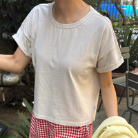 Vintage Fille Tee in Rice