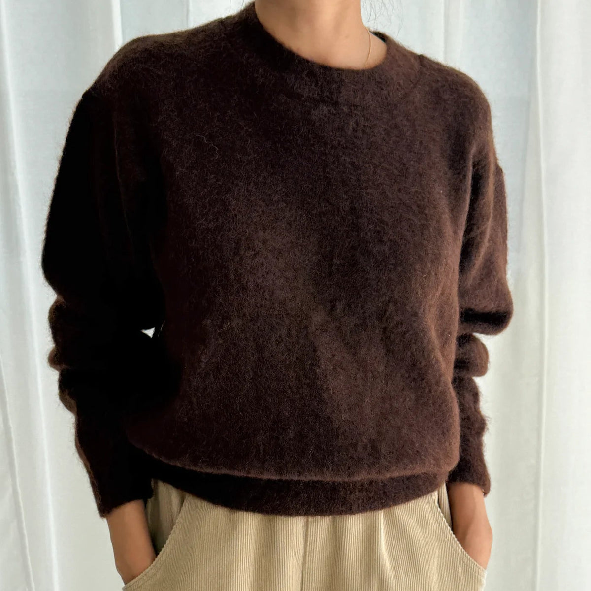Finn Mohair Sweater in Cocoa Bean