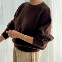 Finn Mohair Sweater in Cocoa Bean