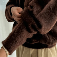Finn Mohair Sweater in Cocoa Bean
