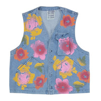 Floral Denim Falcon Vest in Light