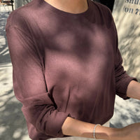Foundation Long Sleeve Tee in Dark Cacao