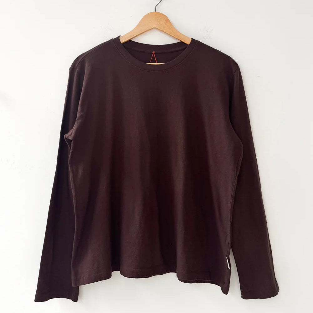 Foundation Long Sleeve Tee in Dark Cacao