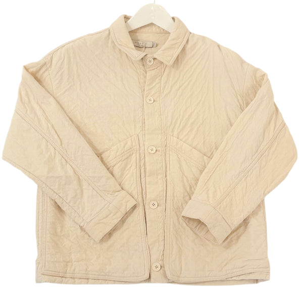 Panel Pockets Shirt Jacket in Bone