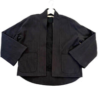 Textured Pockets Blazer in Black