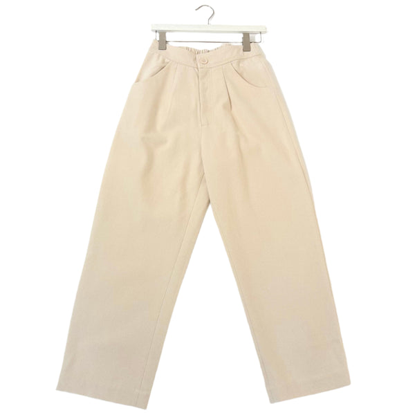 Curve Legged Trouser in Off-White