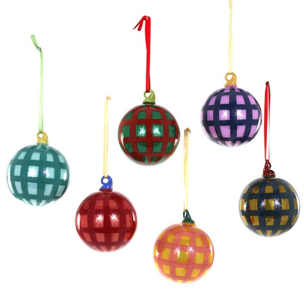 Jolly Gingham Bauble Ornament