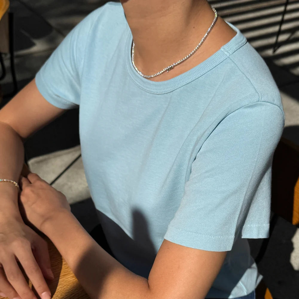 Go-To Tee in Baby Blue