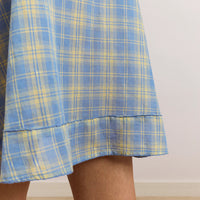 Harlow Mini Night Dress in Butter Blue Check