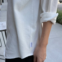 Heavy Cotton Raglan Tee in White