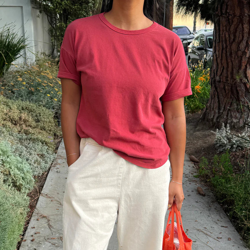 Her Tee in Crayon Red
